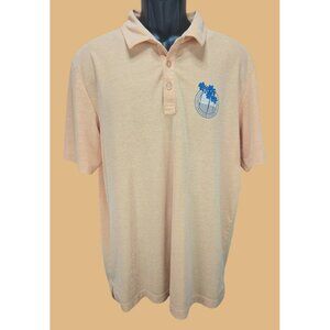 Travis Mathew Mens XL Peach Polo  (Tour 19 Logo)